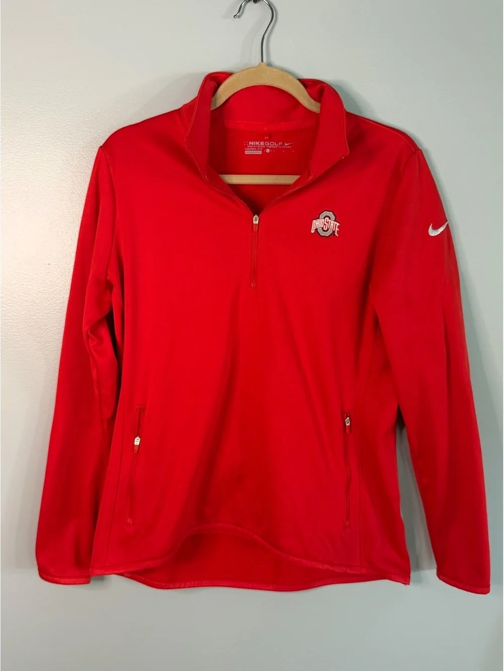 Nike Golf Women’s Ohio State Red Therma-Fit Quarter Zip Pullover